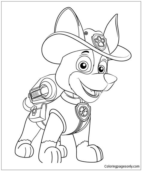 Chase From Paw Patrol Coloring Page Free Printable Coloring Pages