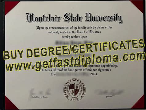 Where To Buy A Fake Montclair State University Degree Certificate In
