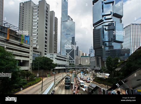Financial Centre Of Hong Kong With His Moderm Skyscrapers Central