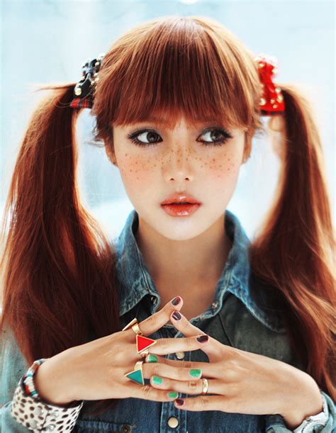 Japanese Girl Cute Kawaii Asian Gyaru Beautiful Redhead