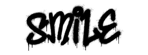 Premium Vector Spray Painted Graffiti Smile Word Sprayed Isolated