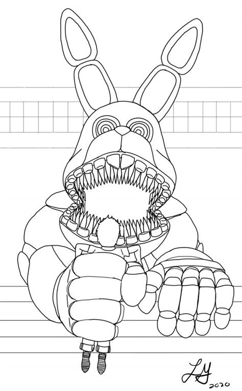 Spring Bonnie Coloring Pages Beautiful Fnaf Coloring