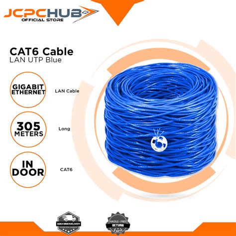 Cat6 Indoor Blue Grey Lan Utp Cable 305 Meters Long Cat6 Utp Network