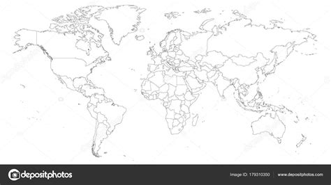 Schema In Bianco Mappa Del Mondo Scheda Per Insegnanti Di Geografia