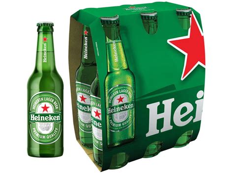 Cerveja Heineken Puro Malte Lager Premium Long Neck 6 Garrafas De