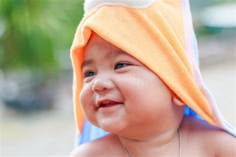 Baby Smiling Stock Image Image Of Care Innocence Little 97529283