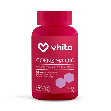 Coenzima Q10 Em Cápsulas 120mg Com Tcm E Vitamina E Vhita