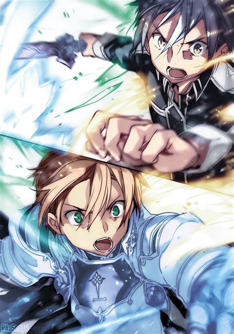 Kirito and eugeo manga artwork sword art online kirito with eugeo sword art online alicization sao kirito eugeo. Kirito vs Eugeo by RikuSempai on DeviantArt di 2020