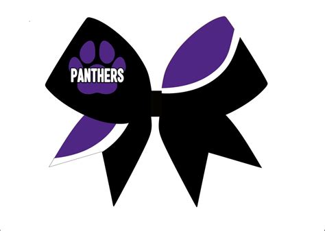 Purple Black Panthers Paw Cheer Bow Digital File Only Cheer Bow