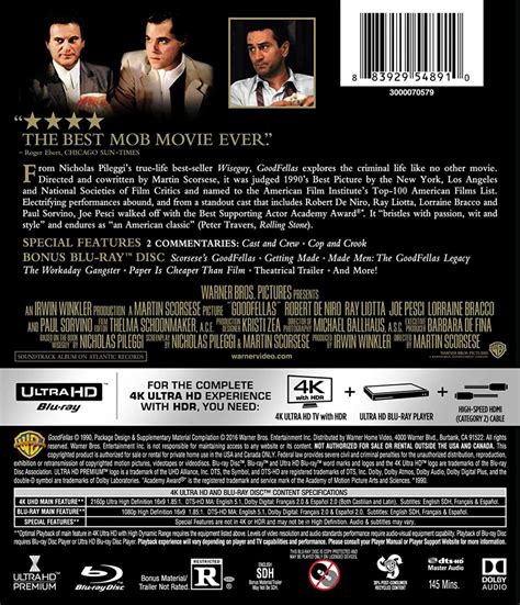 Goodfellas Blu Ray 4k Blu Ray Harrisons Records
