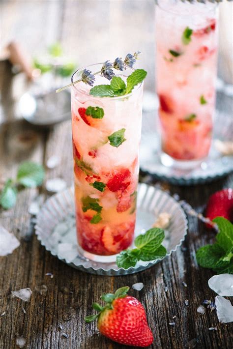 Honey Strawberry Mint Smash The Best Light And Fruity Boozy Drink All