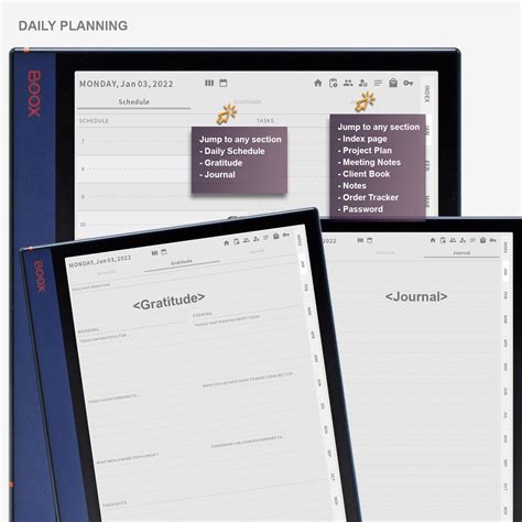 Boox Note Air Templates 2022 Digital Planner All In One Etsy Singapore