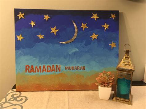 Ramadan Craft Moon And Star Painting The Kids And I Did For Ramadan