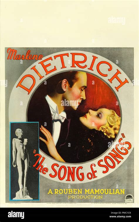 Marlene Dietrich The Song Of Songs Paramount 1933 Poster File Reference 33595 365tha