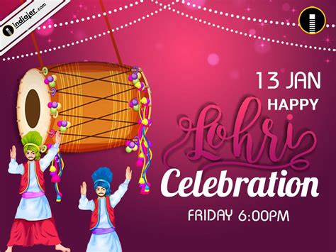Punjabi Festival Lohri Celebration Greetings And Ecards Psd Template