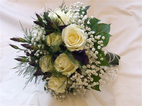 Rjs Florist Ivory And Purple Bridal Flowers