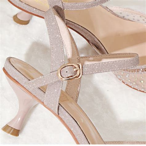 Charmant Nude Toevallig Rhinestone Sandalen Dames 2020 5 Cm Naaldhakken