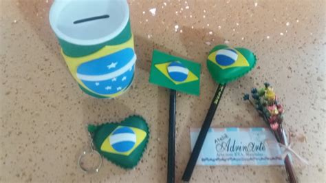 Adrinarte Lembrancinhas Da Bandeira Do Brasil Em Eva