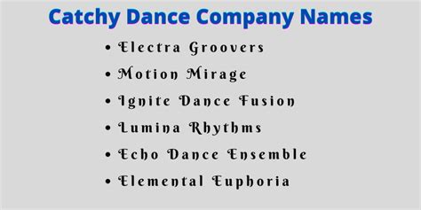 700 Catchy Dance Company Names Ideas To Get Inspired