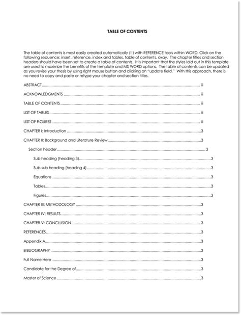 A table of contents example will help you structure your own thesis, but remember to make it relevant to your discipline. 18+ Free Table of Contents Templates (How to Create ...