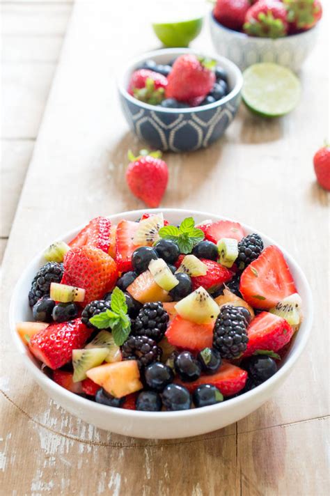 Summer Fruit Salad With Lime Mint And Honey
