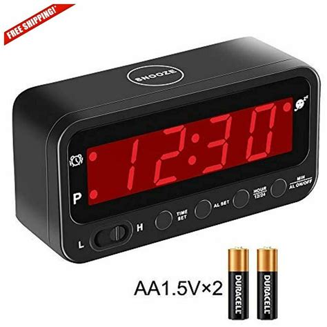 Kwanwa Small Travel Clock Led Digital Alarm Clock Battery Operated