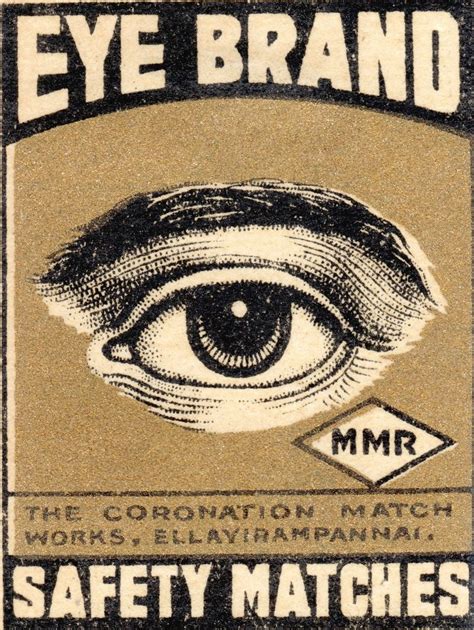 Eye Brand Safety Matches Vintage Matchbook Design Vintage Packaging