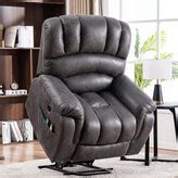 Meetwarm Large Power Lift Electric Recliner Chair With Massage And Heat Overstuffed Wide
