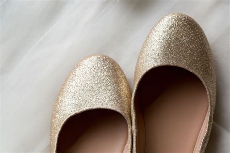 Gold Bridal Ballet Flats