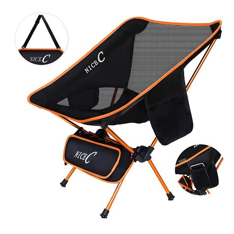 Nicec Ultralight Portable Folding Camping Backpacking Chair With 2
