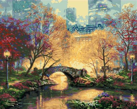 Central Park Paint By Number Kit By Plaid Thomas Kinkade Kinkade