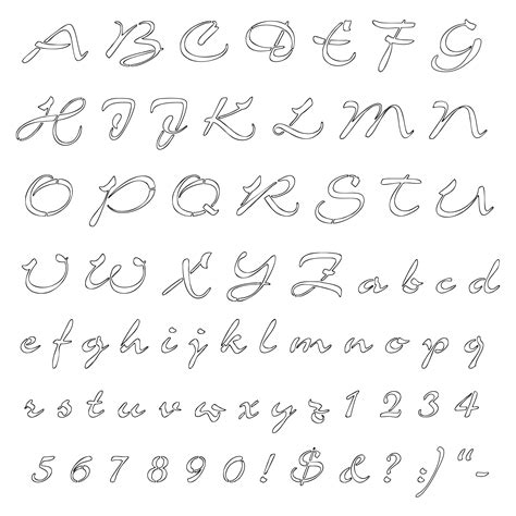 Best Printable Alphabet Stencils Calligraphy Letters Pdf For Free At Printablee