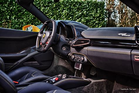 Ferrari 458 Italia Spider Interior Interior Of A Yellow Flickr