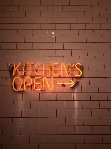 Kitchens Open Neon Sign Hd Wallpaper In 2020 Neon Signs Neon Wallpaper