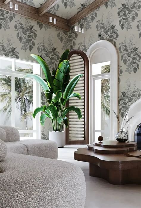 Modern Grey Living Room Wallpaper Color Inspiration