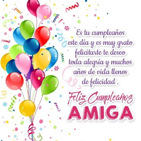 50 Imágenes De Feliz Cumpleaños Amiga Con Frases Y Mensajes Originales Imágenes Totales