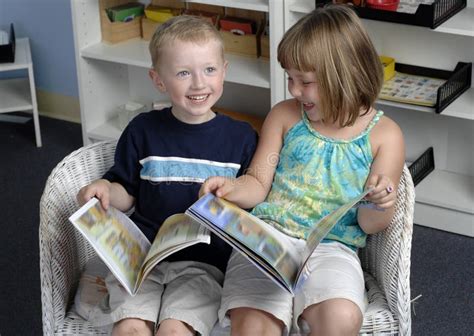 Preschool Children Read Books Stock Photo Image Of Beautiful Cute