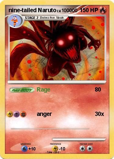 Pokémon Nine Tailed Naruto 8 8 Rage My Pokemon Card