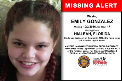 Emily Gonzalez Age Now 17 Missing 10022016 Missing From Hialeah Fl Anyone Having