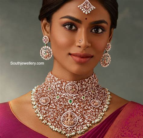 Annapakshi Bridal Diamond Choker Set Indian Jewellery Designs