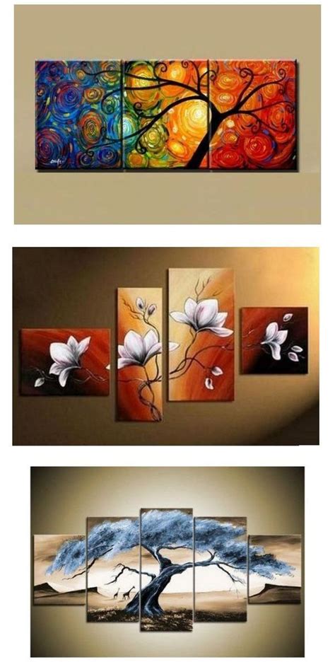 Canvas Painting Abstract Art Painting 3 Piece Canvas Art Tree Of
