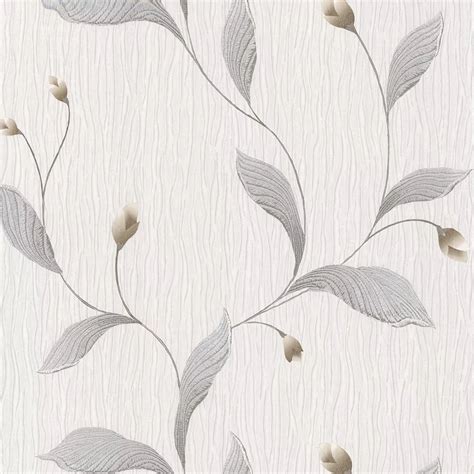 Brewster Home Fashions Nephi Silver Leaf Texture Wallpaper The Home