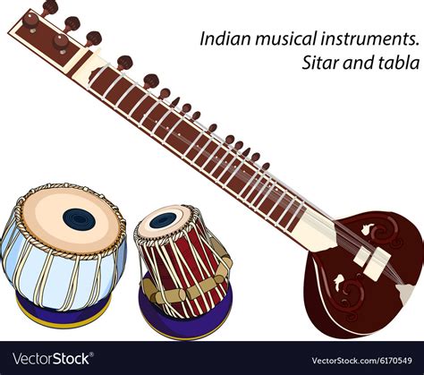 Find here online price details of companies selling indian musical instruments. Indian musical instruments - sitar and tabla Vector Image