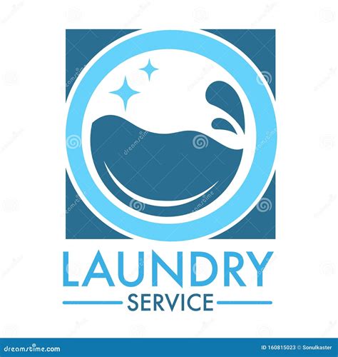 Laundry Logo Design Cartoon Vector 180715299