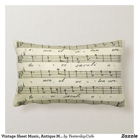 Vintage Sheet Music Antique Musical Score 1810 Lumbar Pillow Zazzle