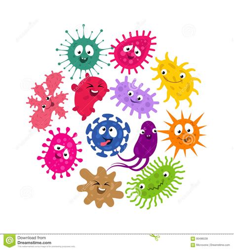 (see human viruses by baltimore. Funny Germs And Virus Kids Vector Background Stock Vector ...