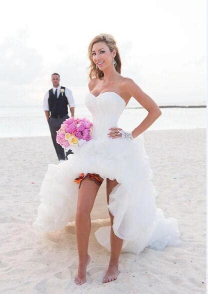 Summer wedding season is upon us. Sexy High Low Beach Wedding Dresses Summer Sweetheart ...