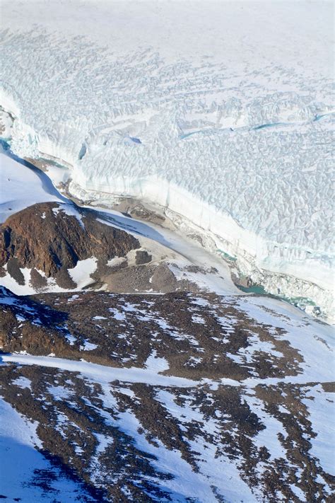 Steep Land Terminating Cliffs Northeastern Greenland Nasa Airborne
