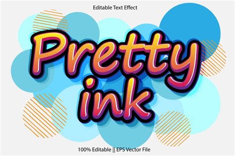 Premium Vector Pretty Ink Editable Text Effect