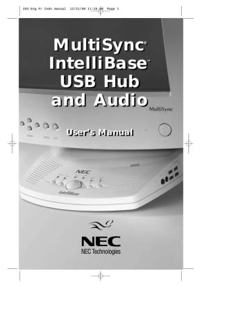 NEC USB User S Manual Manualzz